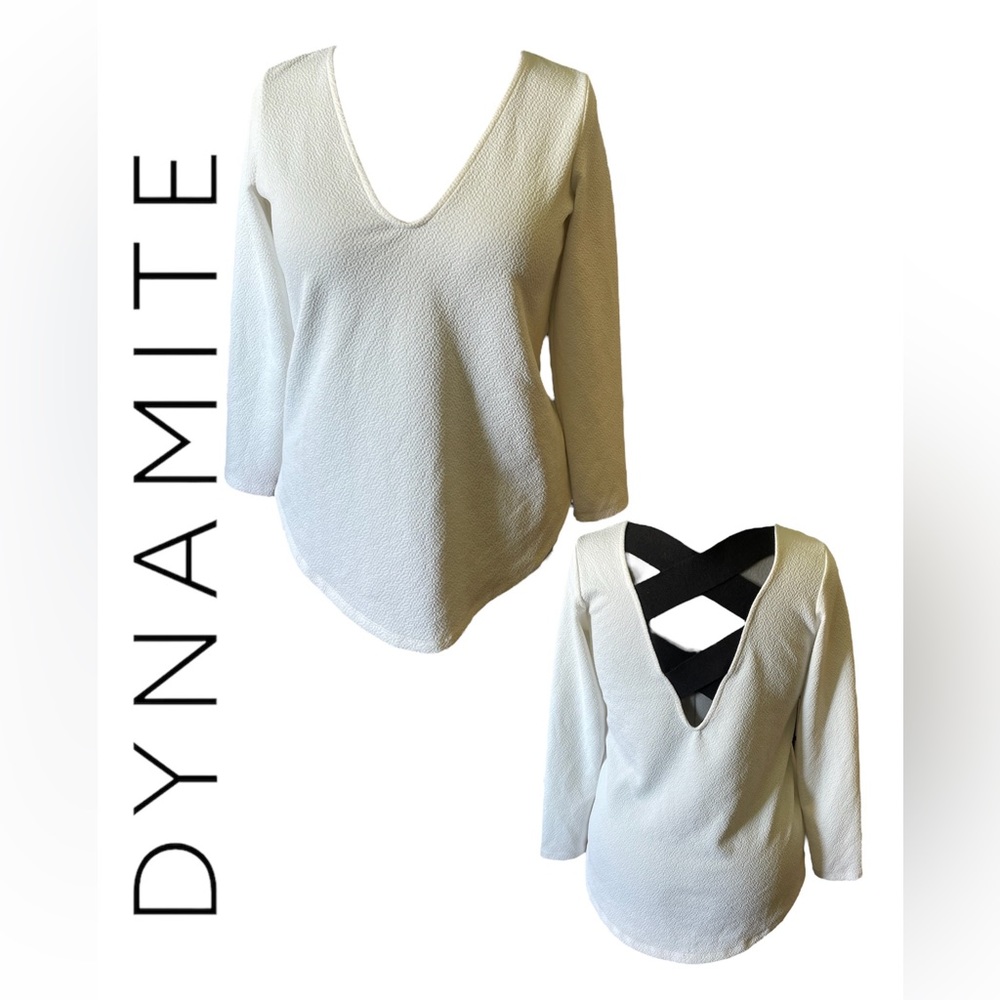 Dynamite Black Crisscrossed Elastic Back